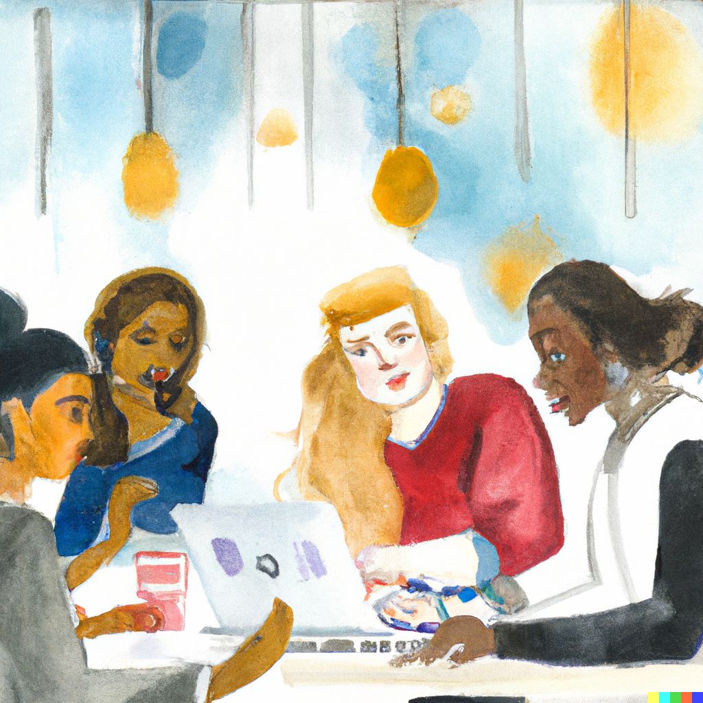 Group of people learning